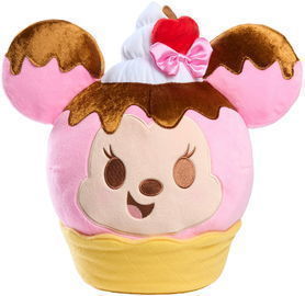 Disney Munchlings Squeeze-a-Munch Large Scented Strawberry Sundae Waffle Bowl Minnie Mouse 10" Plush