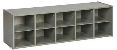 ECR4Kids Streamline 10 Cubby Tray Storage Cabinet