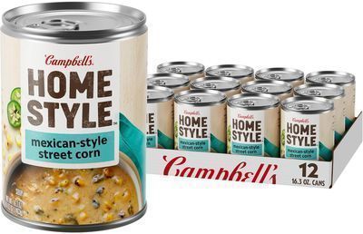 Campbells Homestyle Mexican Style Street Corn Soup, 16.3oz Can, 12ct