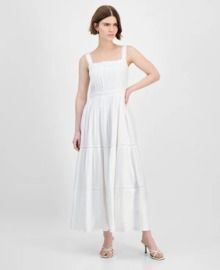 Women's Embroidered Cotton Maxi Dress