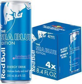 Red Bull Sea Blue Edition Energy Drink, Juneberry, 4pk