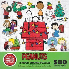 Peanuts Holiday Friends 500 Piece Jigsaw Puzzle