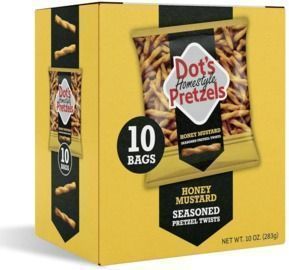 Dot's Pretzels Honey Mustard Seasoned Pretzel Twist, 1oz Individually Sized Bag, 10ct