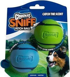 Chuckit! Bacon and Peanut Butter Scented Sniff Ball, 2pk