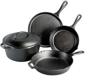 Lodge Seasoned Cast Iron 5pc Cookware Set