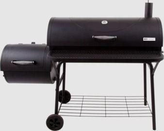 Charbroil American Gourmet 1280 Barrel Offset Charcoal Smoker and Grill