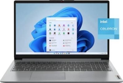Lenovo Ideapad 1 15.6" HD Laptop, Intel Celeron N4500, 4GB Memory, 128GB eMMC