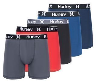 Hurley Men's Solid Boxer Brief, 10pk