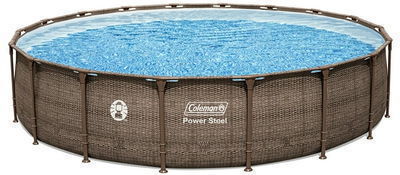 Coleman Power Steel 18 x 48 Round Metal Frame Above Ground Pool
