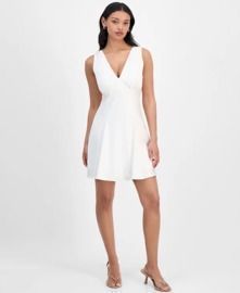 Women's V-Neck Sleeveless A-Line Dress