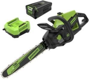 Greenworks 80 Volt 16 2kW Chainsaw with 4.0 Ah Battery and Charger